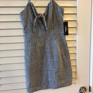 Lulus gingham tie-front dress